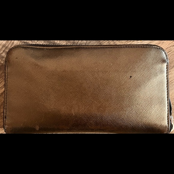 COPY - Prada Bronze Saffiano Leather Zip Around Wallet - Picture 2 of 13